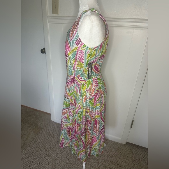 Tahari multi color  A-Line V-Neck Sundress size 8 new - Picture 4 of 9